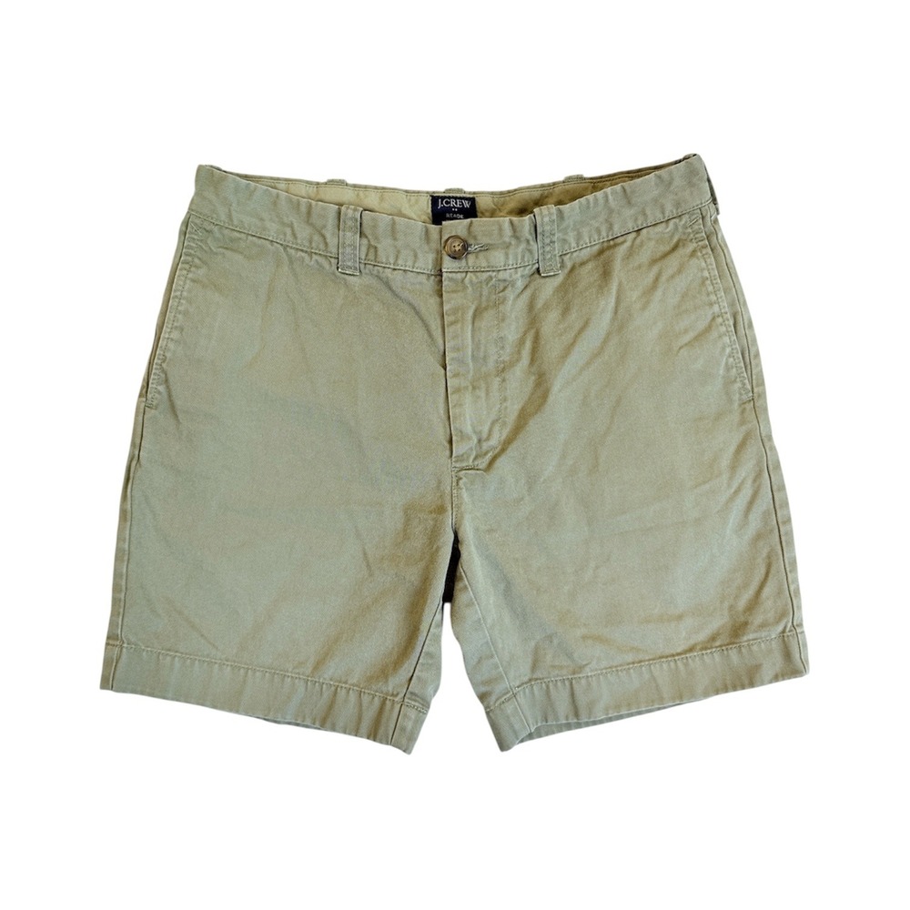 J.Crew Reade Chino Shorts Mens 32W Green Cotton H5047